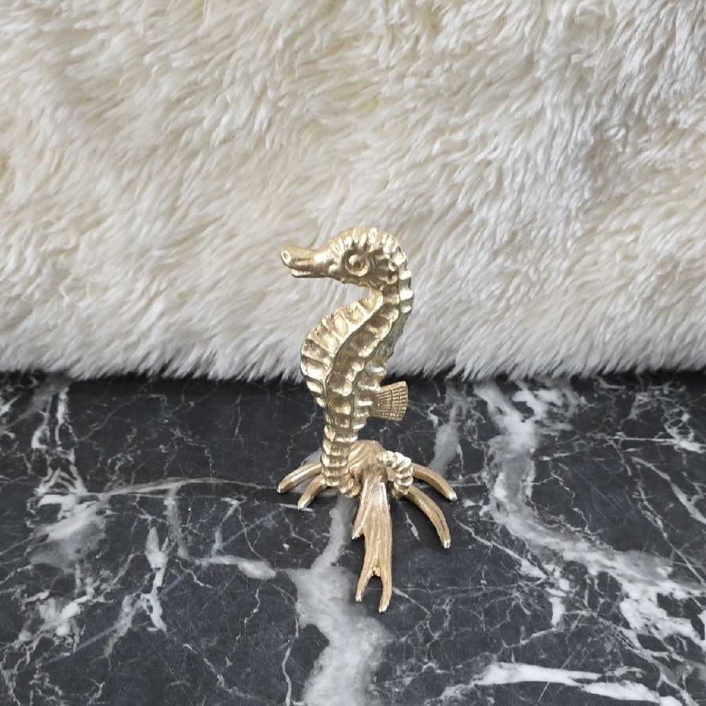 Brass Seahorse Figurine